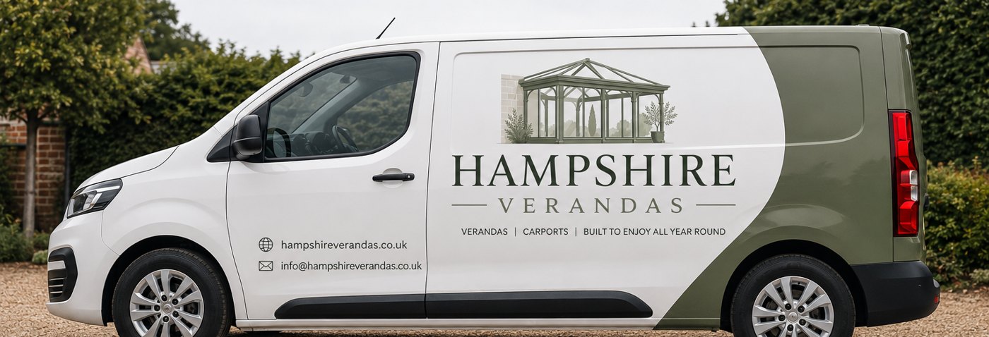The Hampshire Verandas branded van